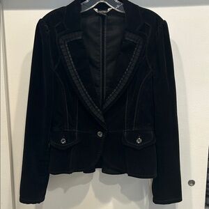 White House Black Market Black Corduroy Women's Blazer
